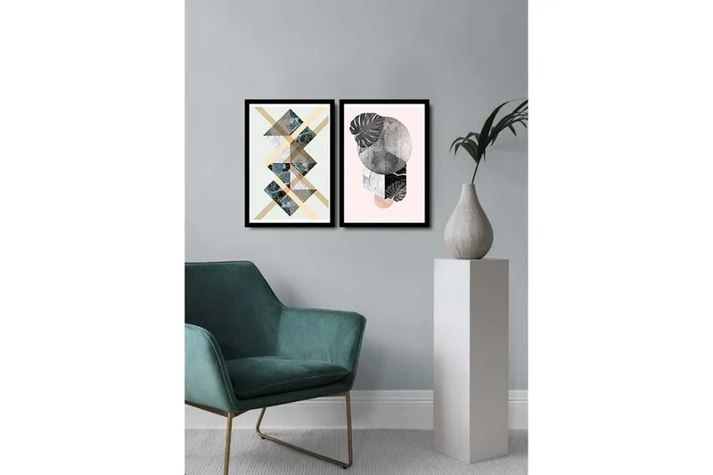 Dekorativ MDF-bilde 2 Deler - Flerfarget - Innredning - Bilder & kunst - Lerretsbilder