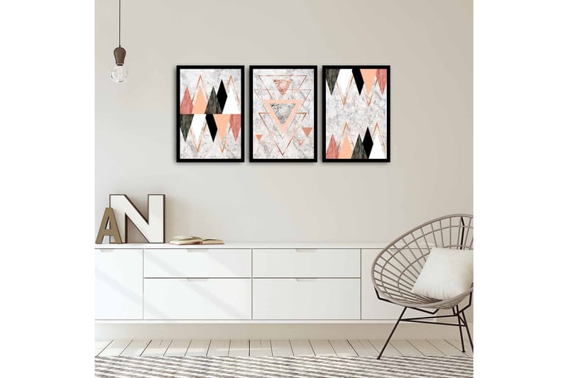 Dekorativ MDF-bilde 3 Deler - Flerfarget - Innredning - Bilder & kunst - Lerretsbilder