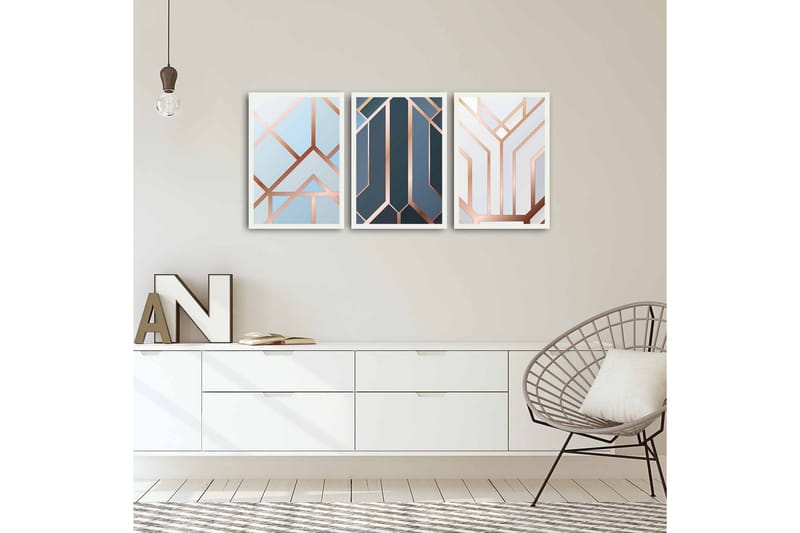 Dekorativ MDF-bilde 3 Deler - Flerfarget - Innredning - Bilder & kunst - Lerretsbilder