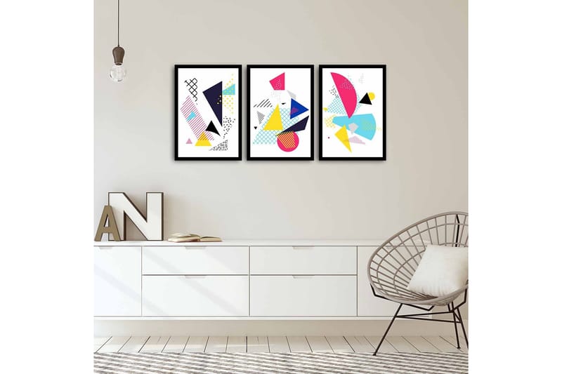 Dekorativ MDF-bilde 3 Deler - Flerfarget - Innredning - Bilder & kunst - Lerretsbilder