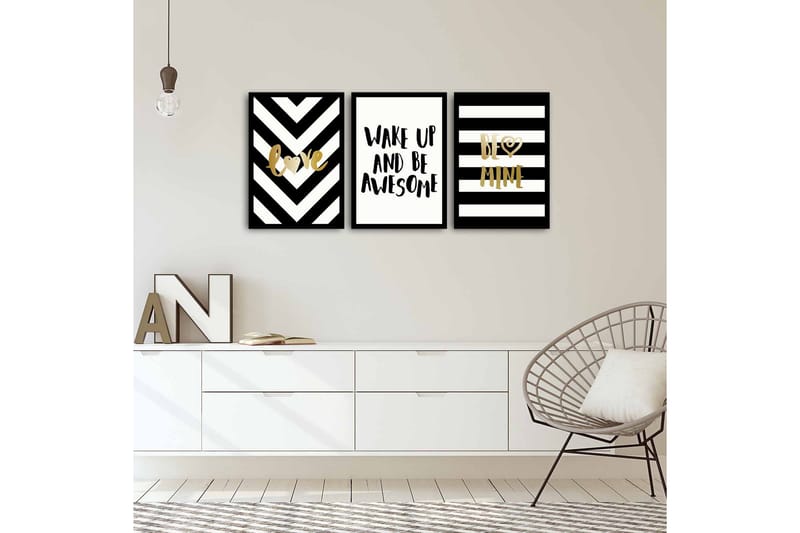 Dekorativ MDF-bilde 3 Deler - Flerfarget - Innredning - Bilder & kunst - Lerretsbilder