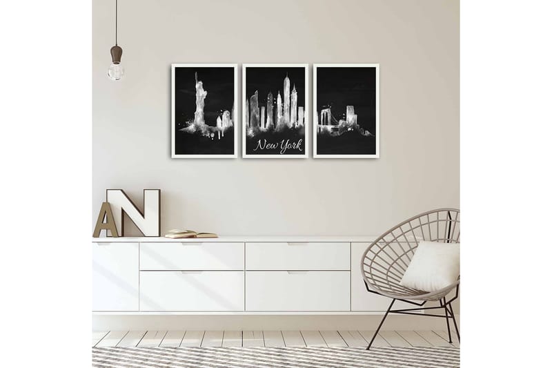 Dekorativ MDF-bilde 3 Deler - Flerfarget - Innredning - Bilder & kunst - Lerretsbilder