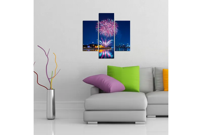 Dekorativ MDF-bilde 3 Deler - Flerfarget - Innredning - Bilder & kunst - Lerretsbilder