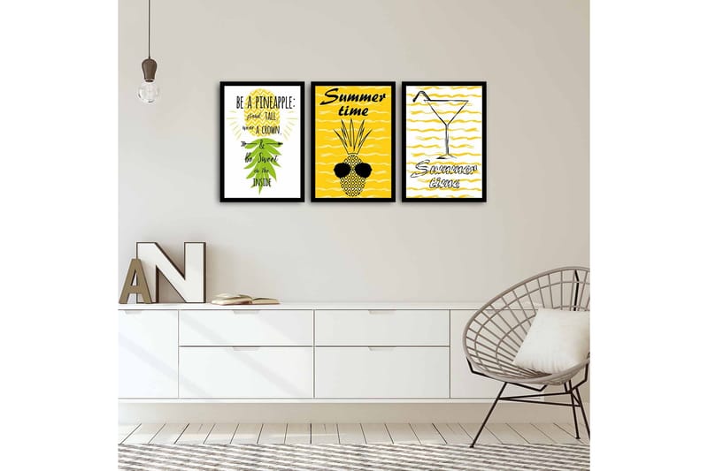 Dekorativ MDF-bilde 3 Deler - Flerfarget - Innredning - Bilder & kunst - Lerretsbilder