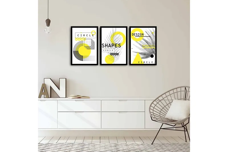 Dekorativ MDF-bilde 3 Deler - Flerfarget - Innredning - Bilder & kunst - Lerretsbilder