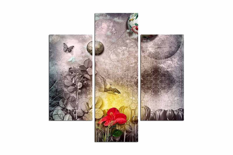 Dekorativ MDF-bilde 3 Deler - Flerfarget - Innredning - Bilder & kunst - Lerretsbilder