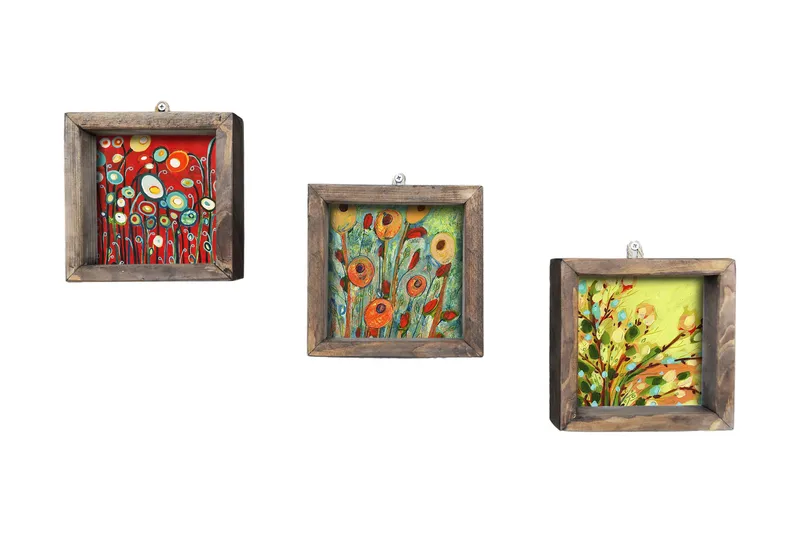 Dekorativ MDF-bilde 3 Deler, Flerfarget