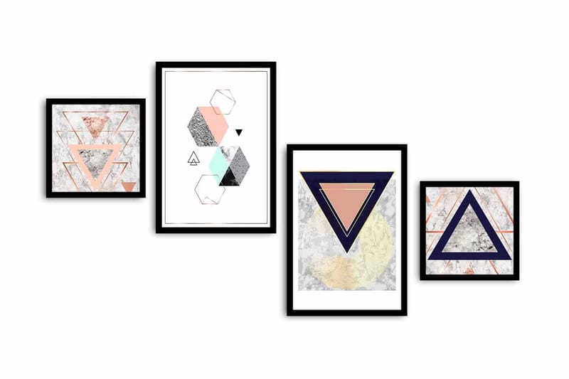 Dekorativ MDF-bilde 4 Deler - Flerfarget - Innredning - Bilder & kunst - Lerretsbilder