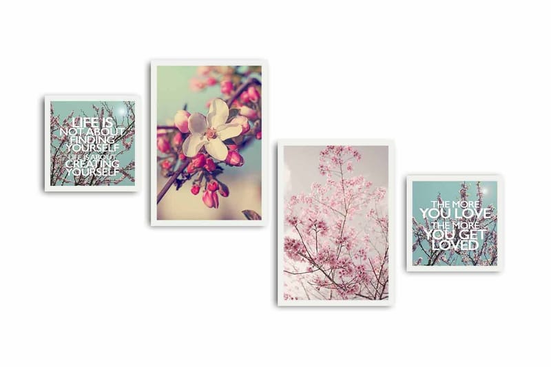 Dekorativ MDF-bilde 4 Deler - Flerfarget - Innredning - Bilder & kunst - Lerretsbilder