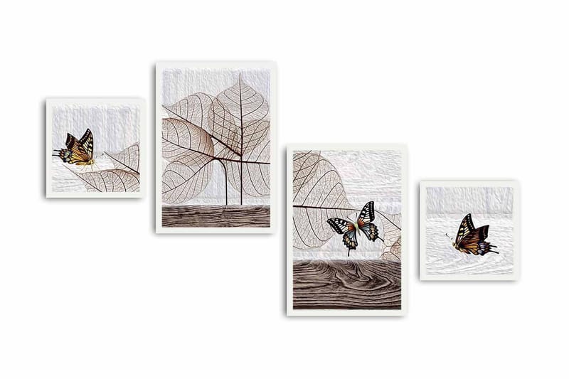 Dekorativ MDF-bilde 4 Deler - Flerfarget - Innredning - Bilder & kunst - Lerretsbilder