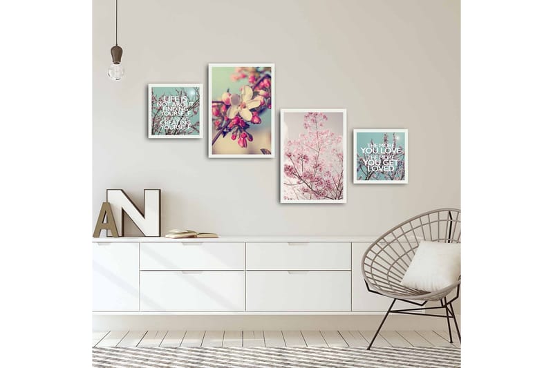 Dekorativ MDF-bilde 4 Deler - Flerfarget - Innredning - Bilder & kunst - Lerretsbilder