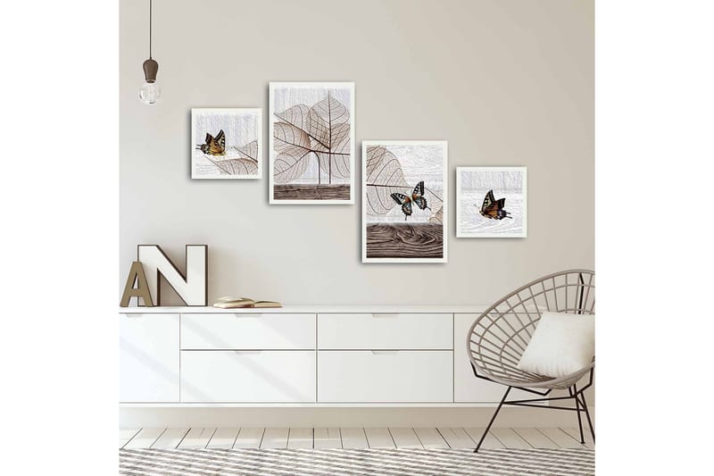 Dekorativ MDF-bilde 4 Deler - Flerfarget - Innredning - Bilder & kunst - Lerretsbilder