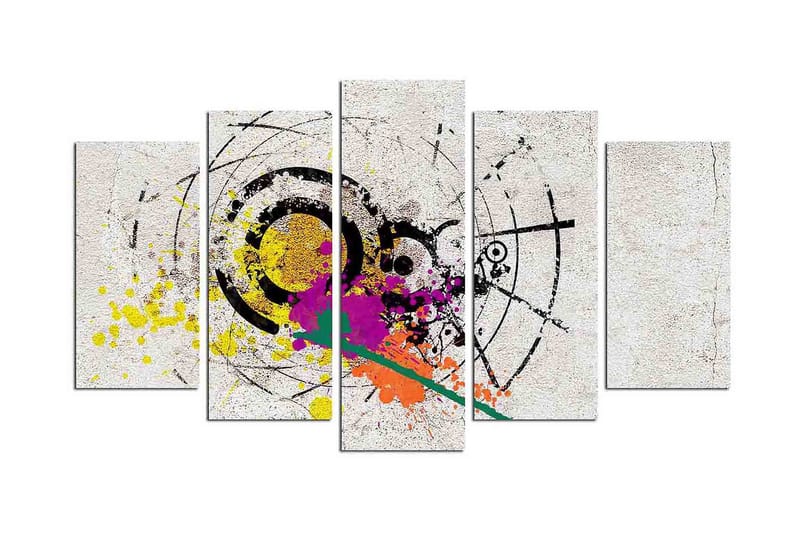 Dekorativ MDF-bilde 5 Deler - Flerfarget - Innredning - Bilder & kunst - Lerretsbilder