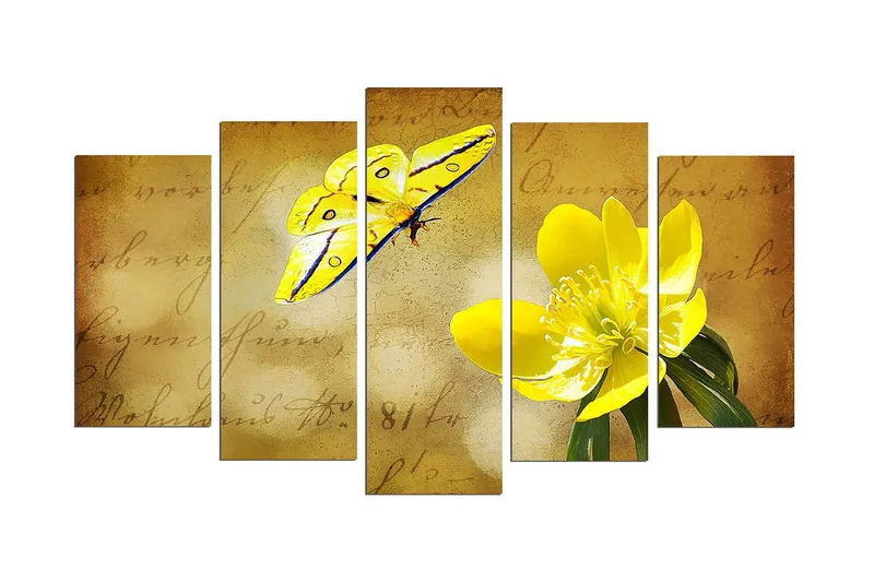 Dekorativ MDF-bilde 5 Deler - Flerfarget - Innredning - Bilder & kunst - Lerretsbilder