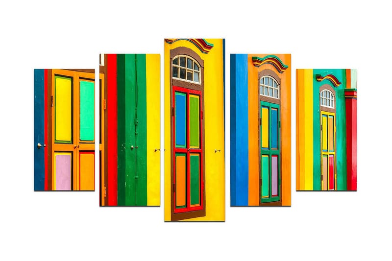Dekorativ MDF-bilde 5 Deler - Flerfarget - Innredning - Bilder & kunst - Lerretsbilder