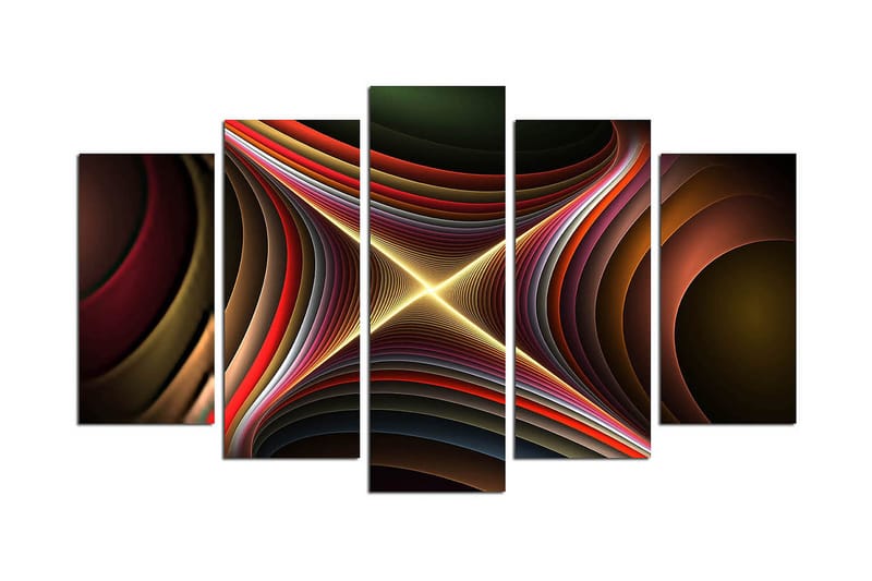 Dekorativ MDF-bilde 5 Deler - Flerfarget - Innredning - Bilder & kunst - Lerretsbilder