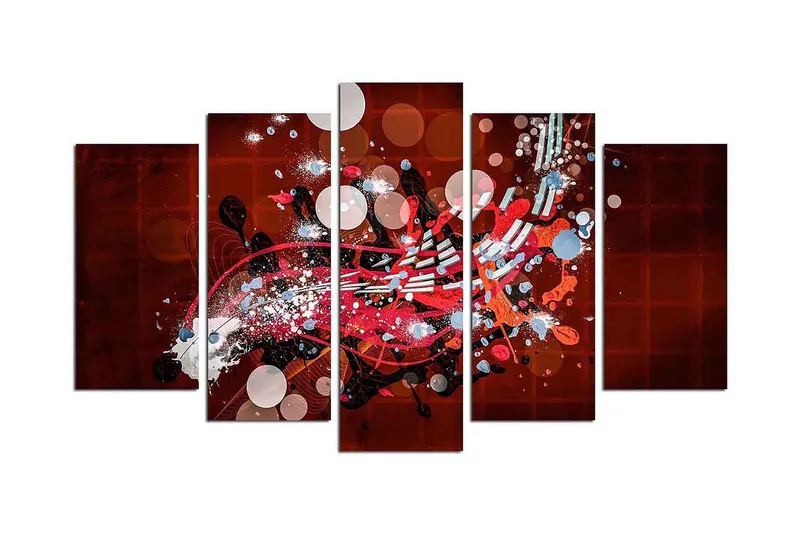 Dekorativ MDF-bilde 5 Deler - Flerfarget - Innredning - Bilder & kunst - Lerretsbilder