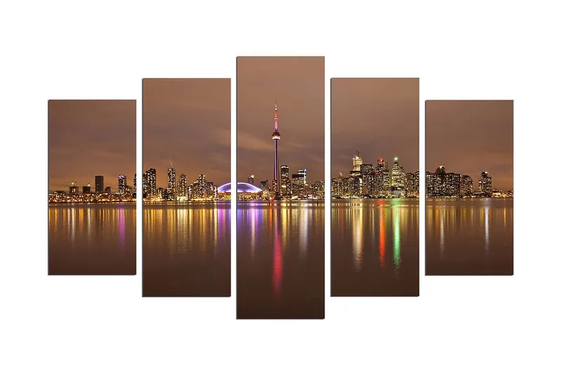 Dekorativ MDF-bilde 5 Deler - Flerfarget - Innredning - Bilder & kunst - Lerretsbilder