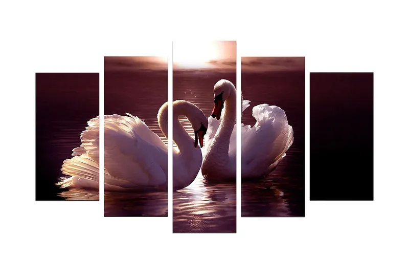 Dekorativ MDF-bilde 5 Deler - Flerfarget - Innredning - Bilder & kunst - Lerretsbilder