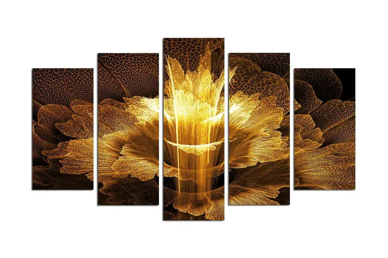 Dekorativ MDF-bilde 5 Deler, Flerfarget