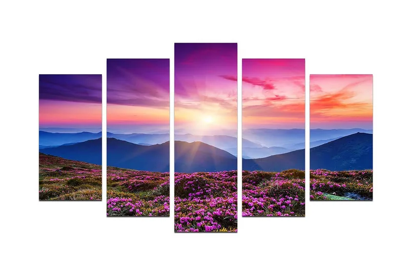 Dekorativ MDF-bilde 5 Deler - Flerfarget - Innredning - Bilder & kunst - Lerretsbilder