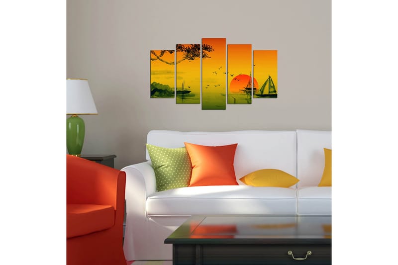 Dekorativ MDF-bilde 5 Deler - Flerfarget - Innredning - Bilder & kunst - Lerretsbilder