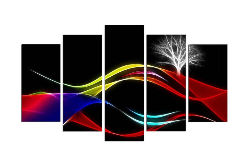 Dekorativ MDF-bilde 5 Deler - Flerfarget - Innredning - Bilder & kunst - Lerretsbilder