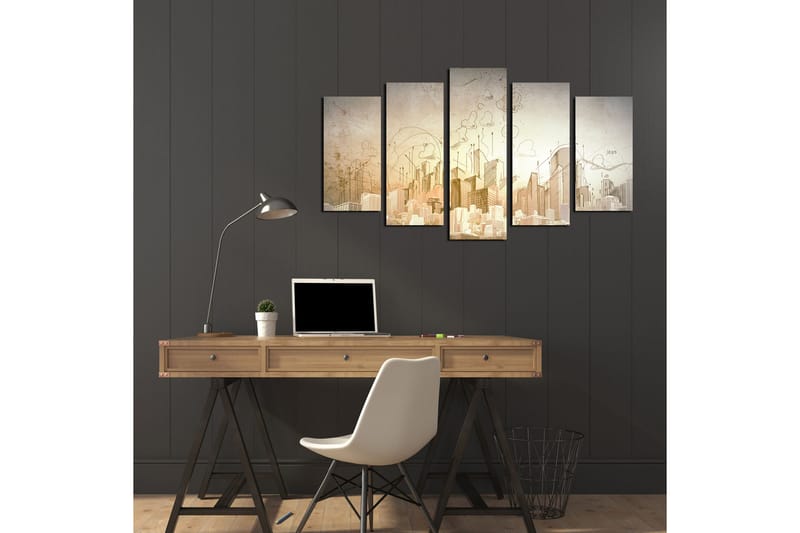 Dekorativ MDF-bilde 5 Deler - Flerfarget - Innredning - Bilder & kunst - Lerretsbilder