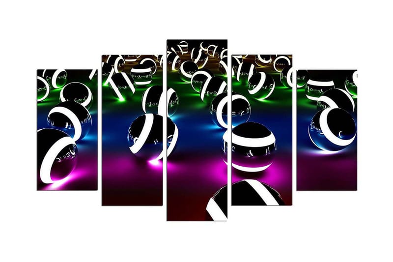 Dekorativ MDF-bilde 5 Deler - Flerfarget - Innredning - Bilder & kunst - Lerretsbilder