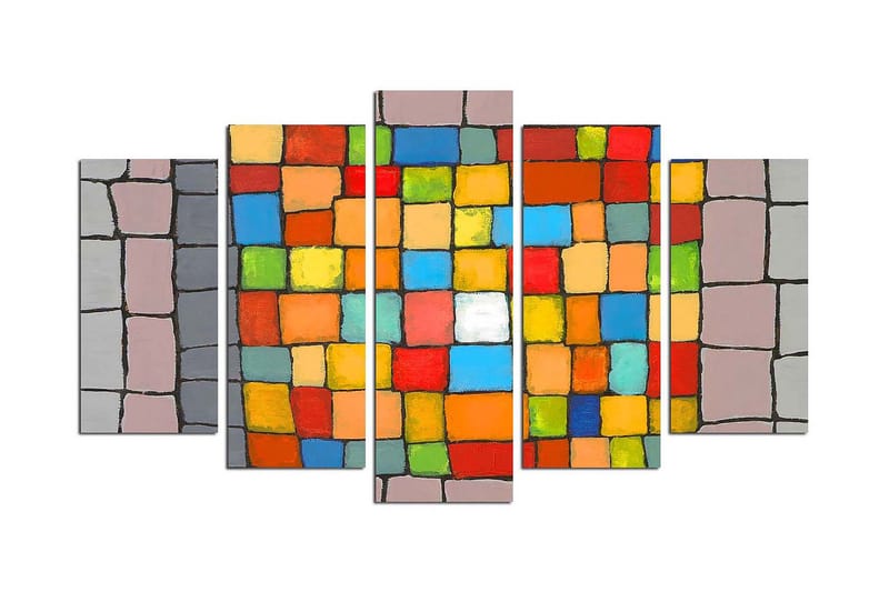 Dekorativ MDF-bilde 5 Deler - Flerfarget - Innredning - Bilder & kunst - Lerretsbilder