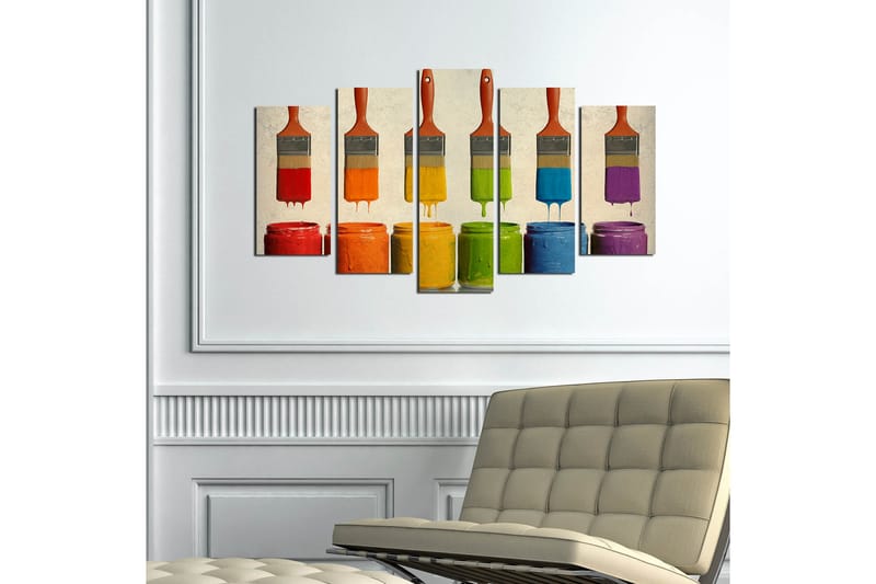 Dekorativ MDF-bilde 5 Deler - Flerfarget - Innredning - Bilder & kunst - Lerretsbilder