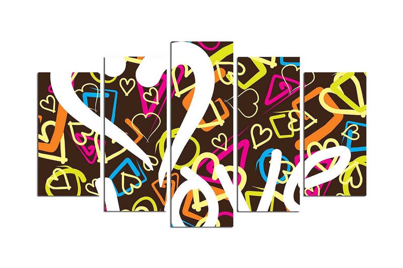 Dekorativ MDF-bilde 5 Deler - Flerfarget - Innredning - Bilder & kunst - Lerretsbilder