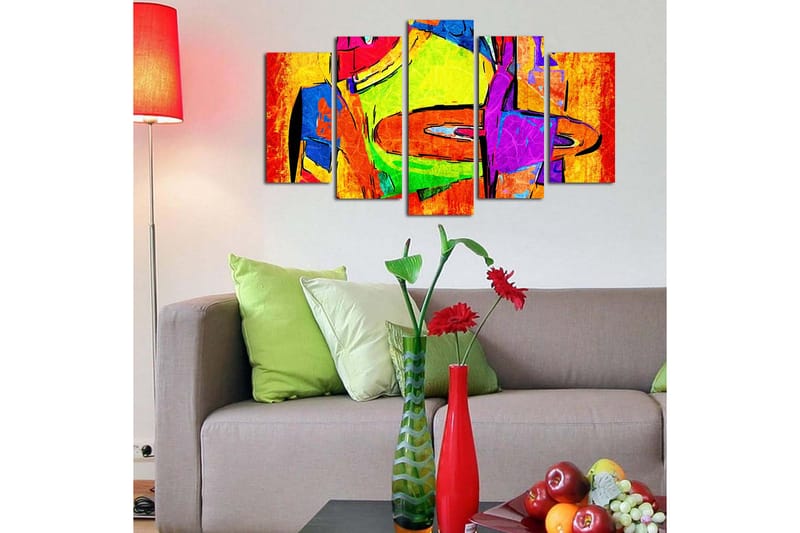 Dekorativ MDF-bilde 5 Deler - Flerfarget - Innredning - Bilder & kunst - Lerretsbilder