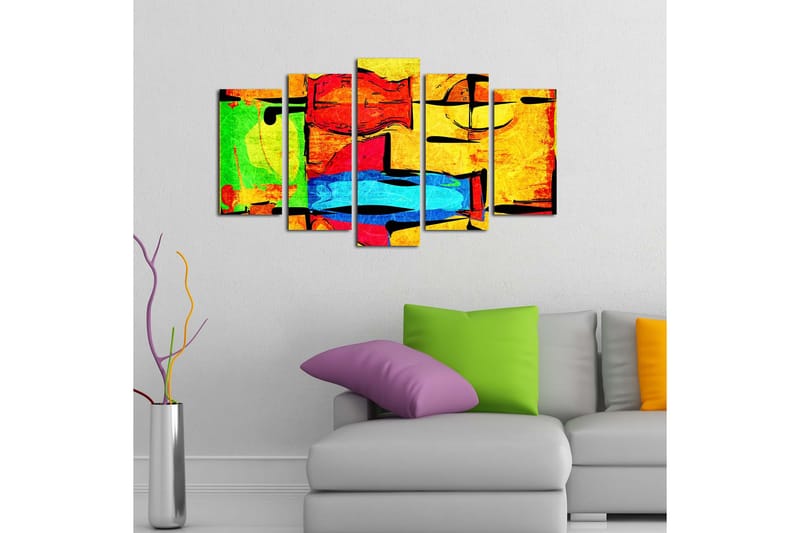 Dekorativ MDF-bilde 5 Deler - Flerfarget - Innredning - Bilder & kunst - Lerretsbilder