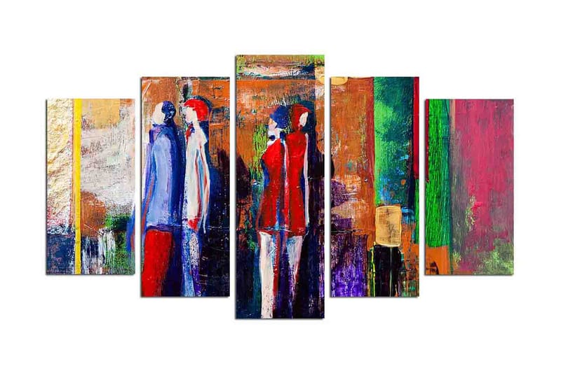 Dekorativ MDF-bilde 5 Deler - Flerfarget - Innredning - Bilder & kunst - Lerretsbilder