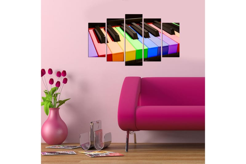 Dekorativ MDF-bilde 5 Deler - Flerfarget - Innredning - Bilder & kunst - Lerretsbilder