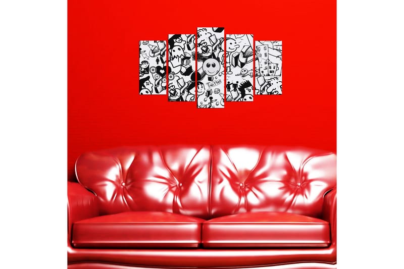 Dekorativ MDF-bilde 5 Deler - Flerfarget - Innredning - Bilder & kunst - Lerretsbilder