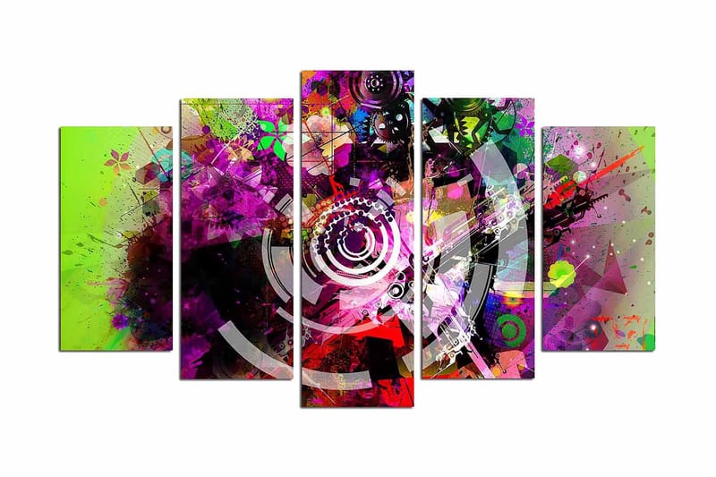 Dekorativ MDF-bilde 5 Deler - Flerfarget - Innredning - Bilder & kunst - Lerretsbilder