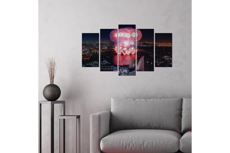 Dekorativ MDF-bilde 5 Deler - Flerfarget - Innredning - Bilder & kunst - Lerretsbilder