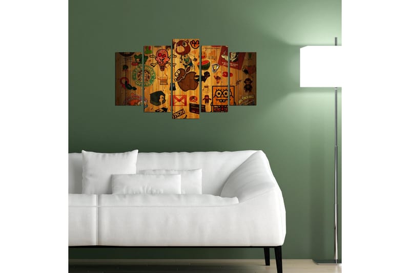 Dekorativ MDF-bilde 5 Deler - Flerfarget - Innredning - Bilder & kunst - Lerretsbilder