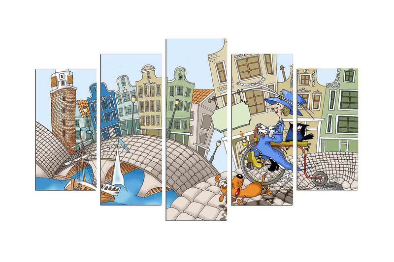 Dekorativ MDF-bilde 5 Deler - Flerfarget - Innredning - Bilder & kunst - Lerretsbilder