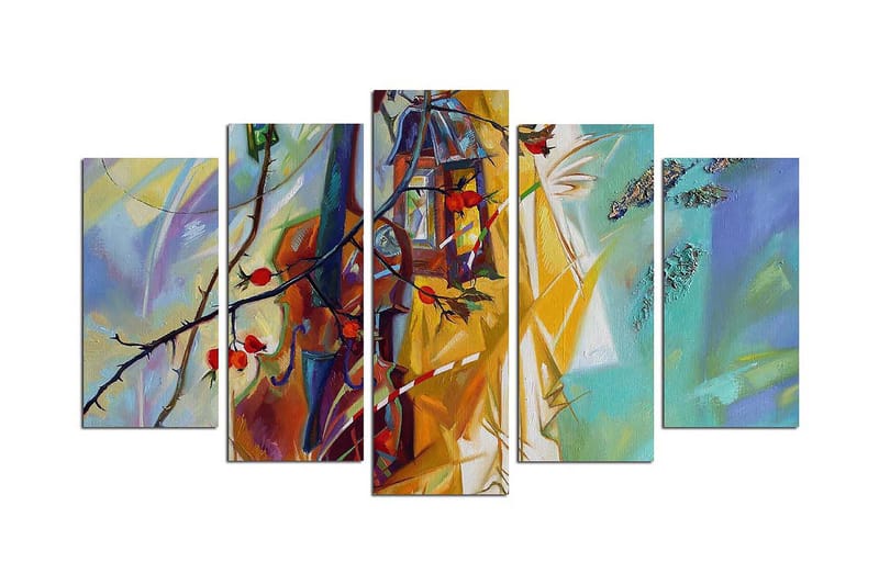 Dekorativ MDF-bilde 5 Deler - Flerfarget - Innredning - Bilder & kunst - Lerretsbilder