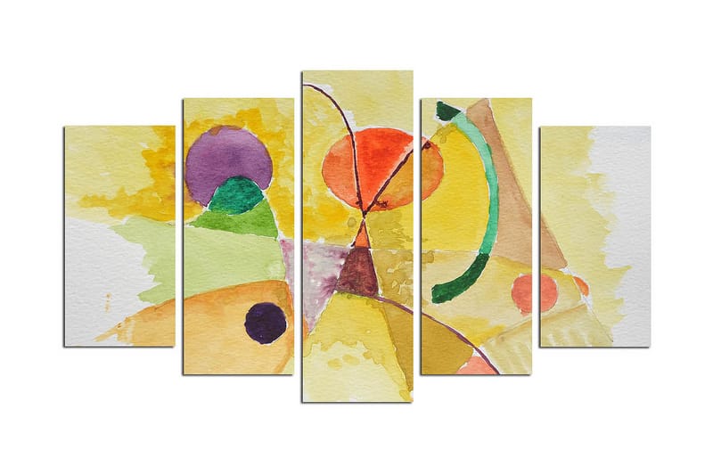 Dekorativ MDF-bilde 5 Deler - Flerfarget - Innredning - Bilder & kunst - Lerretsbilder