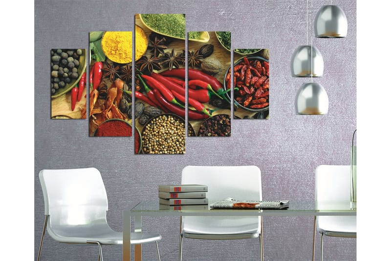 Dekorativ MDF-bilde 5 Deler - Flerfarget - Innredning - Bilder & kunst - Lerretsbilder