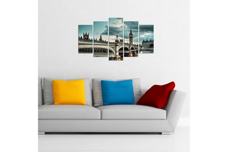 Dekorativ MDF-bilde 5 Deler - Flerfarget - Innredning - Bilder & kunst - Lerretsbilder
