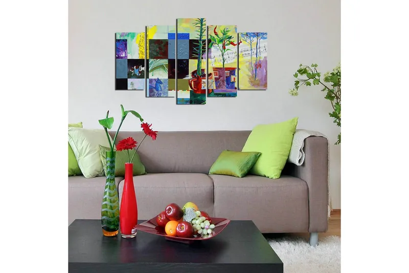 Dekorativ MDF-bilde 5 Deler - Flerfarget - Innredning - Bilder & kunst - Lerretsbilder