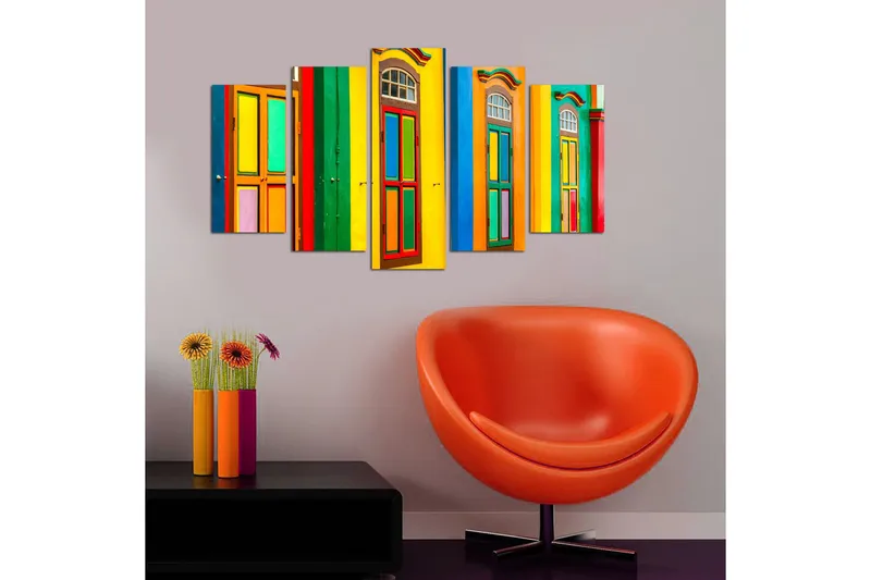 Dekorativ MDF-bilde 5 Deler - Flerfarget - Innredning - Bilder & kunst - Lerretsbilder