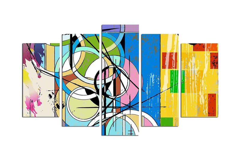Dekorativ MDF-bilde 5 Deler - Flerfarget - Innredning - Bilder & kunst - Lerretsbilder