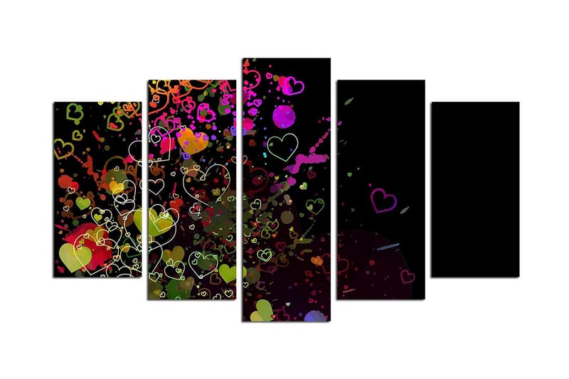 Dekorativ MDF-bilde 5 Deler - Flerfarget - Innredning - Bilder & kunst - Lerretsbilder