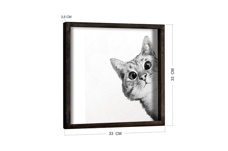 Dekorativ MDF-bilde - Brun/Hvit/Svart - Innredning - Bilder & kunst - Lerretsbilder